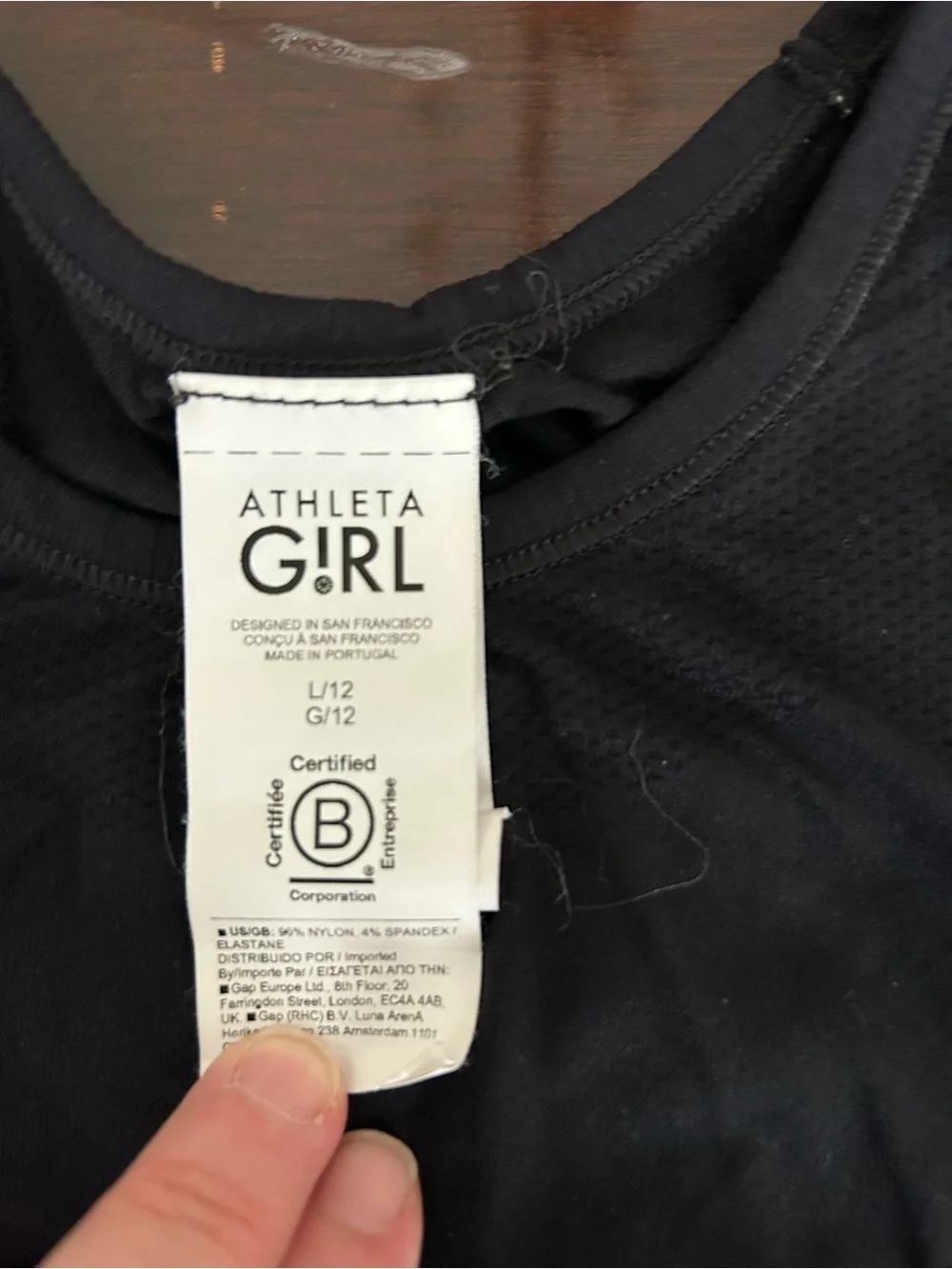 Athleta Girl Black Power Up Sports Length Tank